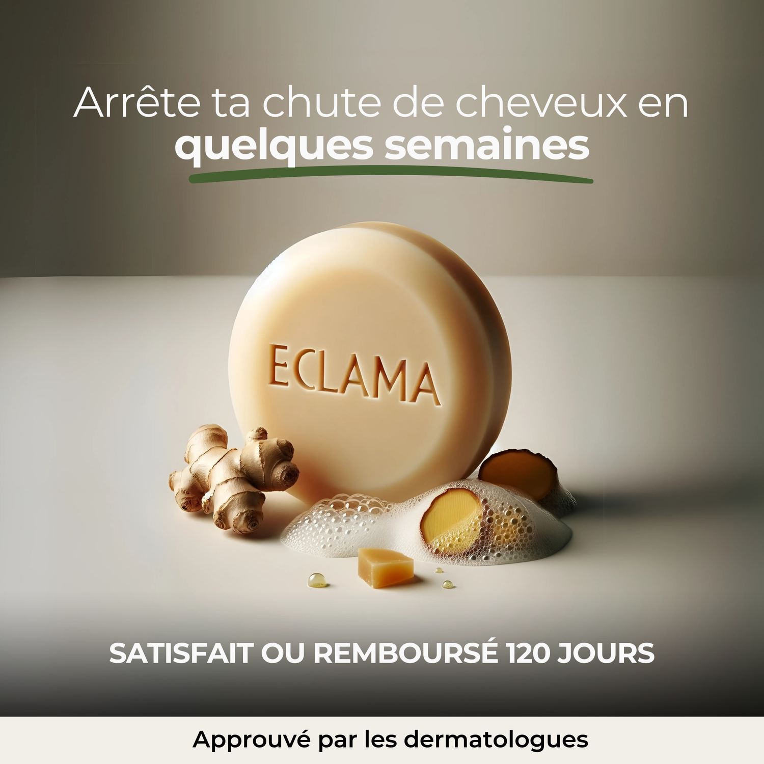 Solid Ginger Shampoo Anti Hair Loss &amp; Growth - ECLAMA